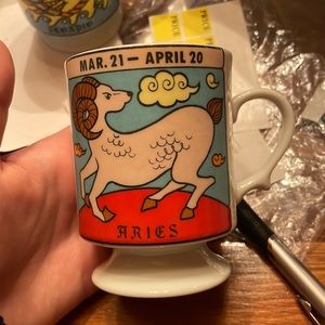 vintage horoscope aries mug made in japan